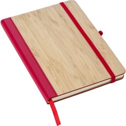 Carnet A5 Éco-responsable en Bambou et PU - Dorita Matières : polyester Couleurs : rouge cadeau client original