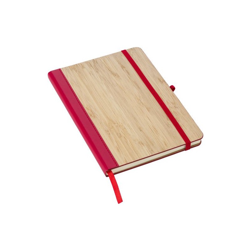 Carnet A5 Éco-responsable en Bambou et PU - Dorita Matières : polyester Couleurs : rouge cadeau client original