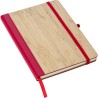 Carnet A5 Éco-responsable en Bambou et PU - Dorita Matières : polyester Couleurs : rouge cadeau client original