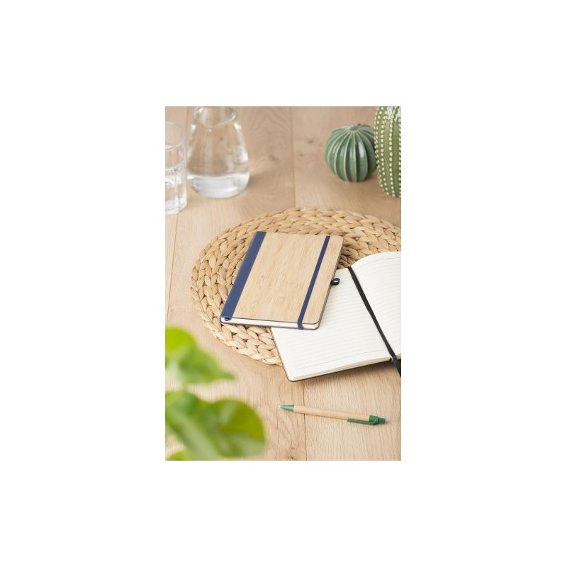 Carnet A5 Éco-responsable en Bambou et PU - Dorita Matières : polyester Couleurs : rouge objet promo petit budget