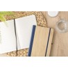 Carnet A5 Éco-responsable en Bambou et PU - Dorita Matières : polyester Couleurs : blanc personnalisable avec votre logo