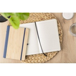Carnet A5 Éco-responsable en Bambou et PU - Dorita Matières : polyester Couleurs : blanc impression haute définition