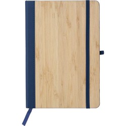 Carnet A5 Éco-responsable en Bambou et PU - Dorita Matières : polyester Couleurs : bleu personnalisable avec votre logo