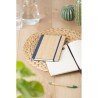 Carnet A5 Éco-responsable en Bambou et PU - Dorita Matières : polyester Couleurs : bleu goodies personnalisé en stock