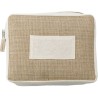 Trousse de toilette personnalisée en jute - Julian Matières : coton Couleurs : brun