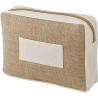 Trousse de toilette personnalisée en jute - Julian Matières : coton Couleurs : brun cadeau entreprise pas cher