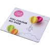 Tapis de souris personnalisé pratique - Gabriel Matières : caoutchouc Couleurs : blanc personnalisable avec votre logo
