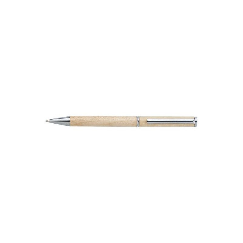 Stylo bille personnalisé en érable - Lucienne, cadeau Matières : bois Couleurs : brun