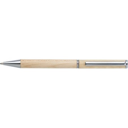 Stylo bille personnalisé en érable - Lucienne, cadeau Matières : bois Couleurs : brun