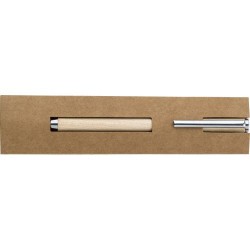 Stylo bille personnalisé en érable - Lucienne, cadeau Matières : bois Couleurs : brun 2