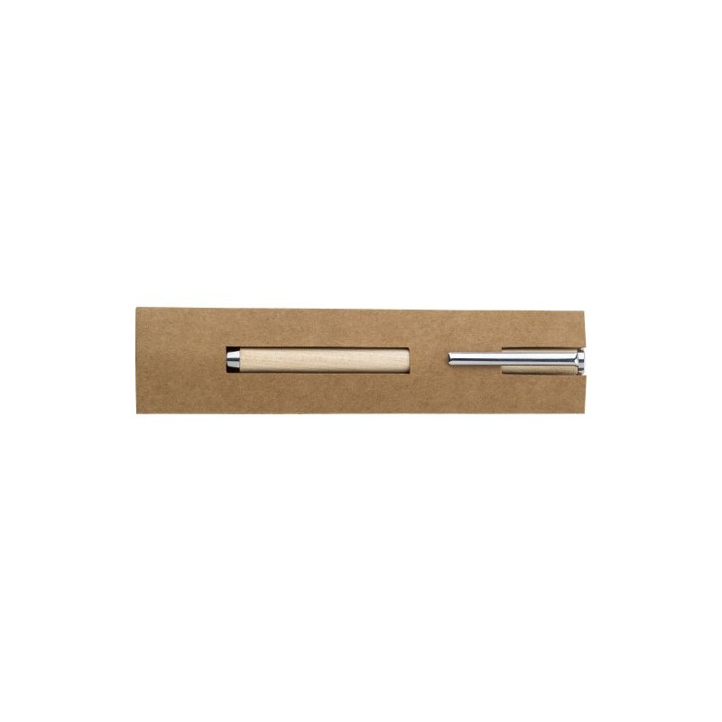 Stylo bille personnalisé en érable - Lucienne, cadeau Matières : bois Couleurs : brun personnalisable avec votre logo
