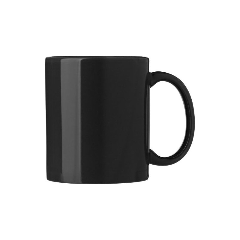 Mug en céramique personnalisé idéal pour cadeau d'entreprise - Kenna Matières : céramique Couleurs : noir goodies publicitaire é