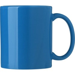 Mug en céramique personnalisé idéal pour cadeau d'entreprise - Kenna Matières : céramique Couleurs : bleu marquage laser ultra p