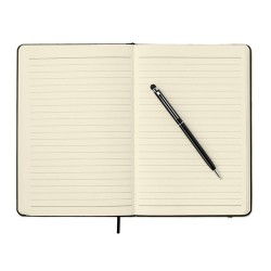 Carnet A5 Personnalisé et Stylo Assorti Cadeau d'Entreprise NEILO SET Matières : papier Couleurs : noir personnalisation rapide 