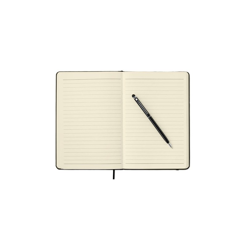 Carnet A5 Personnalisé et Stylo Assorti Cadeau d'Entreprise NEILO SET Matières : papier Couleurs : noir personnalisation rapide 