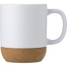 Mug en céramique personnalisé - Cadeau Rosamund Matières : liège Couleurs : blanc personnalisable avec votre logo