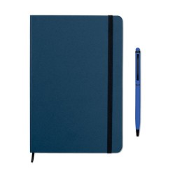 Carnet A5 Personnalisé et Stylo Assorti Cadeau d'Entreprise NEILO SET Matières : papier Couleurs : bleu cadeau entreprise pas ch