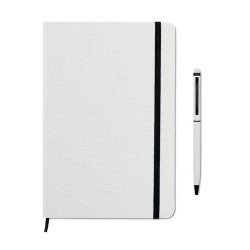Carnet A5 Personnalisé et Stylo Assorti Cadeau d'Entreprise NEILO SET Matières : papier Couleurs : noir 2