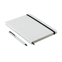 Carnet A5 Personnalisé et Stylo Assorti Cadeau d'Entreprise NEILO SET Matières : papier Couleurs : blanc goodies publicitaire év