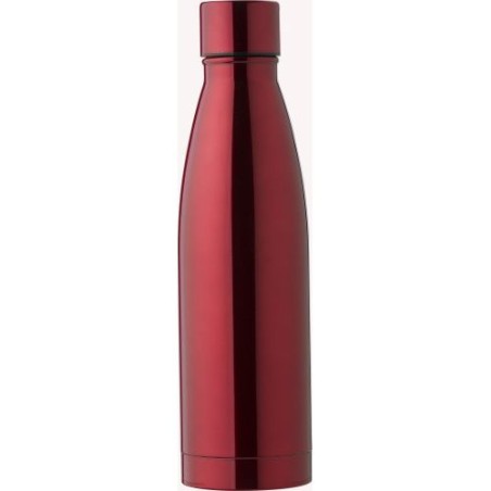Gourde isotherme double paroi en acier inoxydable de 500 ml personnalisée - Marcelino Matières : acier inoxydable Couleurs : rou