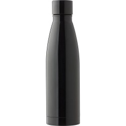 Gourde isotherme double paroi en acier inoxydable de 500 ml personnalisée - Marcelino Matières : acier inoxydable Couleurs : noi