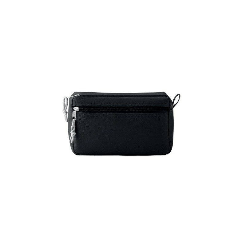 Trousse de toilette  sans PVC - Cadeau personnalisé NEW & SMART Matières : PET Couleurs : noir