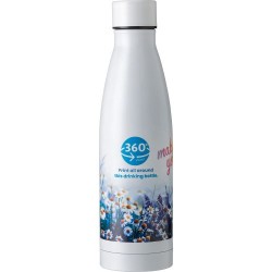 Gourde isotherme double paroi en acier inoxydable de 500 ml personnalisée - Marcelino Matières : acier inoxydable Couleurs : arg