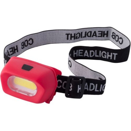 Lampe frontale personnalisée en polyester Azalia Matières : polyester Couleurs : rouge cadeau collaborateur premium