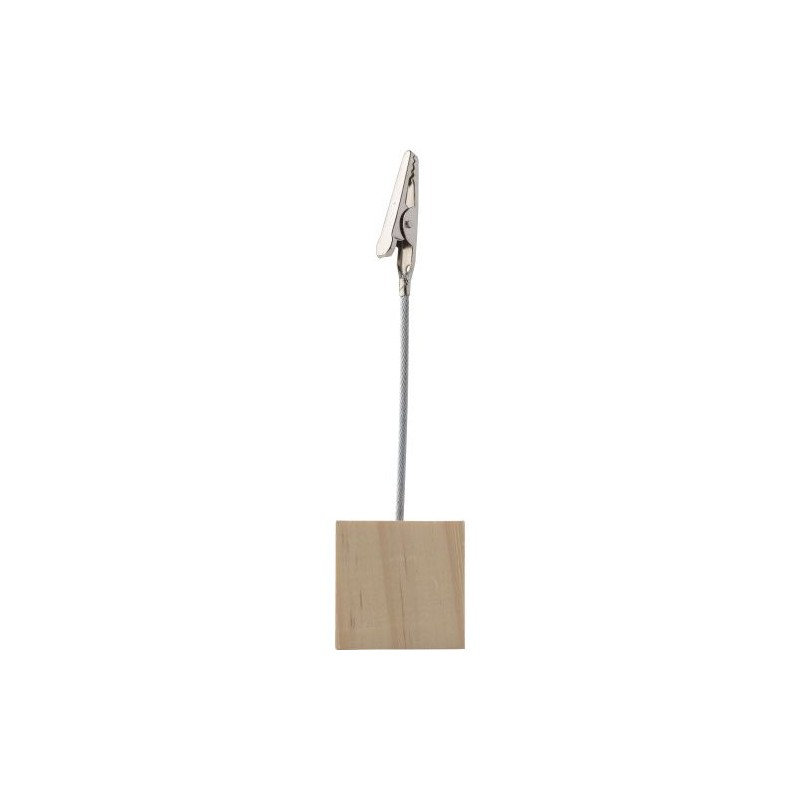 Porte-clips en bois personnalisés s Malia - Objet publicitaire unique Matières : bois Couleurs : brun personnalisable avec votre