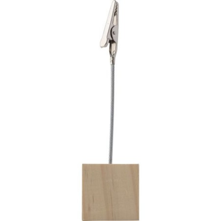 Porte-clips en bois personnalisés s Malia - Objet publicitaire unique Matières : bois Couleurs : brun personnalisable avec votre