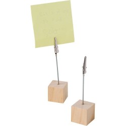 Porte-clips en bois personnalisés s Malia - Objet publicitaire unique Matières : bois Couleurs : brun cadeau entreprise pas cher