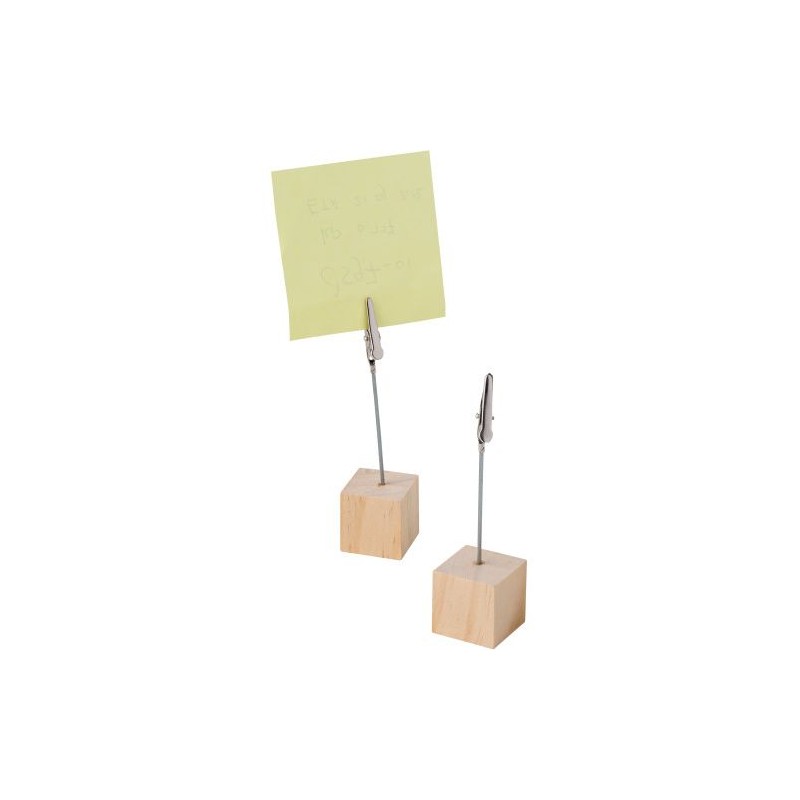 Porte-clips en bois personnalisés s Malia - Objet publicitaire unique Matières : bois Couleurs : brun cadeau entreprise pas cher