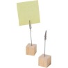 Porte-clips en bois personnalisés s Malia - Objet publicitaire unique Matières : bois Couleurs : brun cadeau entreprise pas cher