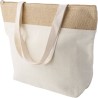 Sac isotherme  en jute de coton personnalisé Randy Matières : coton Couleurs : kaki cadeau entreprise pas cher