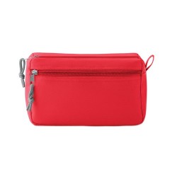 Trousse de toilette  sans PVC - Cadeau personnalisé NEW & SMART Matières : PET Couleurs : rouge impression haute définition