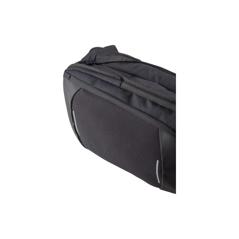 Sac à dos personnalisé en polyester pour voyages - Paul Matières : polyester Couleurs : noir marquage laser ultra précis
