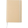 Carnet A5 personnalisé en carton recyclé - Gianni Matières : caoutchouc Couleurs : blanc objet promotionnel éco-responsable