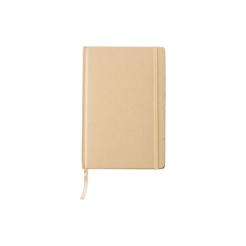 Carnet A5 personnalisé en carton recyclé - Gianni Matières : caoutchouc Couleurs : kaki marquage laser ultra précis