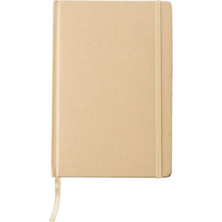 Carnet A5 personnalisé en carton recyclé - Gianni Matières : caoutchouc Couleurs : kaki marquage laser ultra précis
