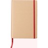 Carnet A5 personnalisé en carton recyclé - Gianni Matières : caoutchouc Couleurs : rouge impression haute définition