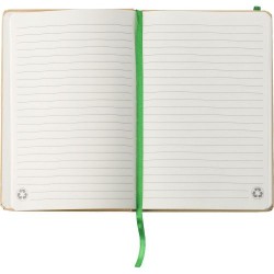 Carnet A5 personnalisé en carton recyclé - Gianni Matières : caoutchouc Couleurs : rouge accessoire événementiel unique