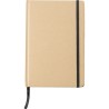 Carnet A5 personnalisé en carton recyclé - Gianni Matières : caoutchouc Couleurs : noir