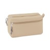 Trousse de toilette  sans PVC - Cadeau personnalisé NEW & SMART Matières : PET Couleurs : beige marquage laser ultra précis