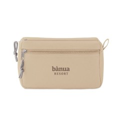 Trousse de toilette  sans PVC - Cadeau personnalisé NEW & SMART Matières : PET Couleurs : beige objet publicitaire robuste