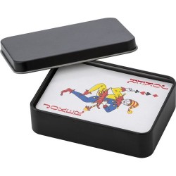 Jeu de cartes personnalisé de 54 pièces - Nathan Matières : fer Couleurs : noir accessoire événementiel unique