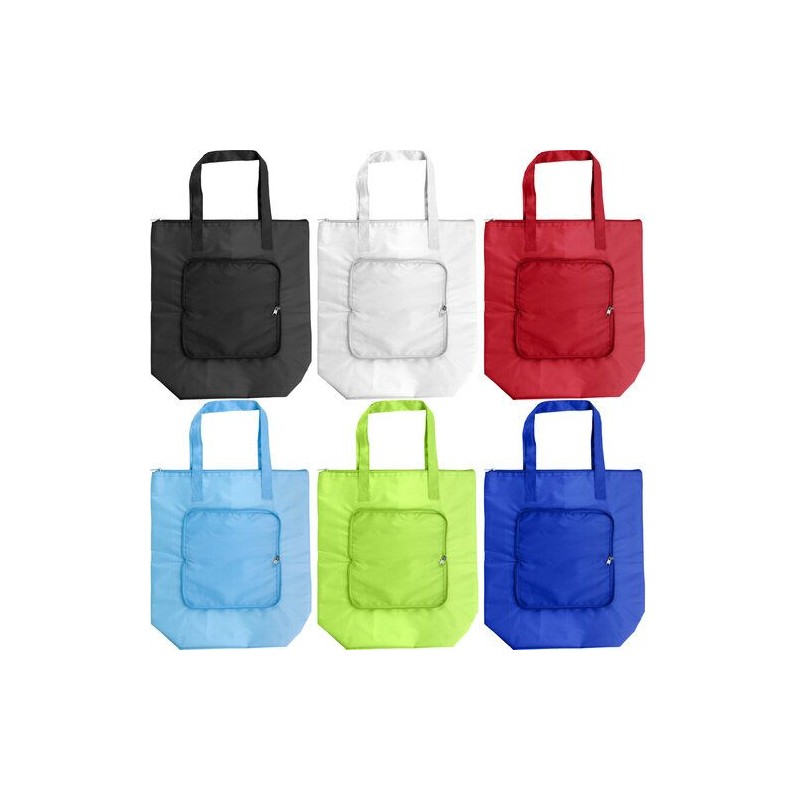 Sac isotherme pratique en polyester pour vos courses - Hal Matières : polyester Couleurs : vert citron cadeau collaborateur prem