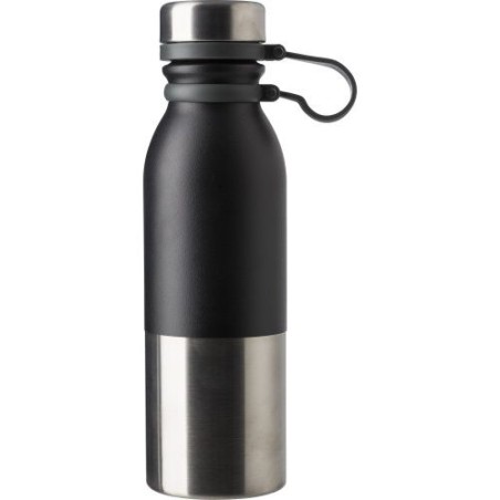 Gourde isotherme en acier inoxydable de 600 ml personnalisée Will Matières : silicone Couleurs : noir