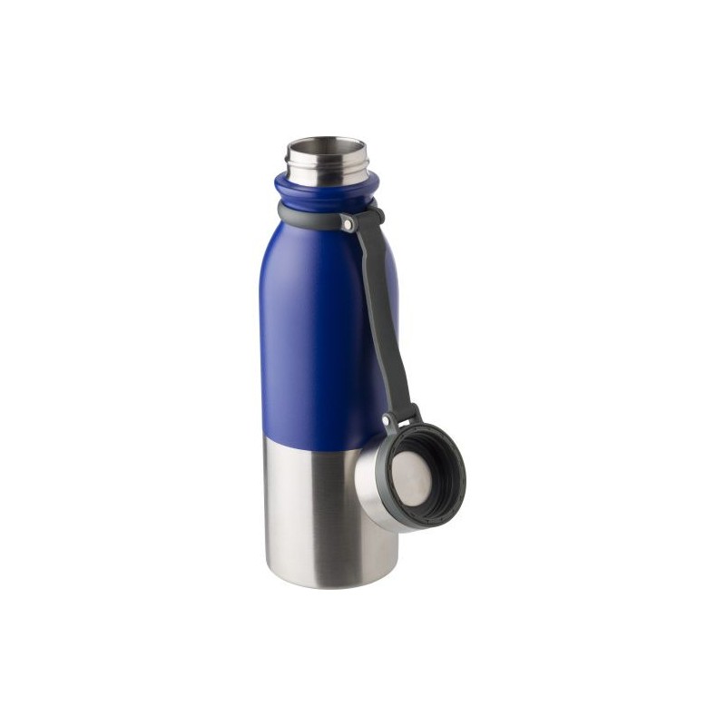 Gourde isotherme en acier inoxydable de 600 ml personnalisée Will Matières : silicone Couleurs : noir livraison express 24h 48h