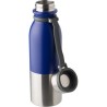 Gourde isotherme en acier inoxydable de 600 ml personnalisée Will Matières : silicone Couleurs : bleu marquage laser ultra préci