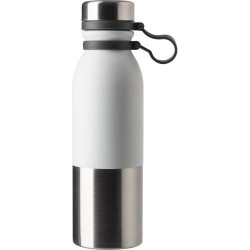 Gourde isotherme en acier inoxydable de 600 ml personnalisée Will Matières : silicone Couleurs : blanc cadeau entreprise pas che